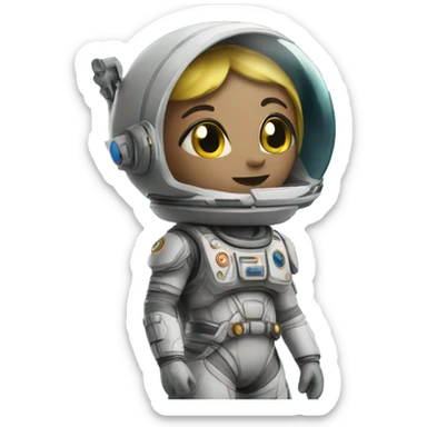 Artemis on the moon sticker