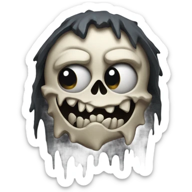 Skull person sticker