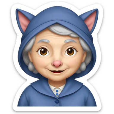 The big bad wolf is wearing Grandma's clothes. sticker