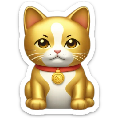 golden-maneki-neko sticker