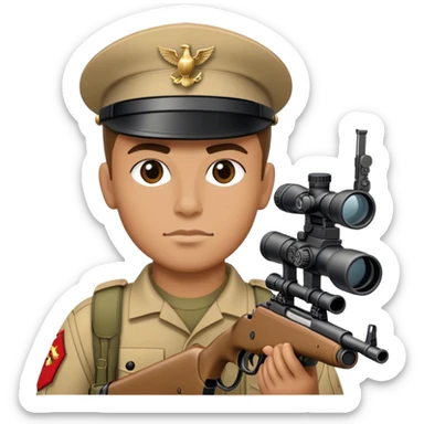 US Marine with sniper rifle sticker