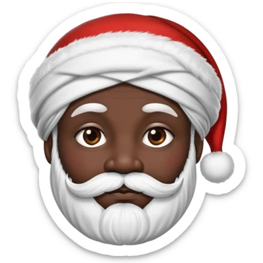 black faced santa with turban sticker