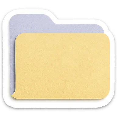 soft pastel aesthetic file folder sticker icon with a pastel yellow background sticker