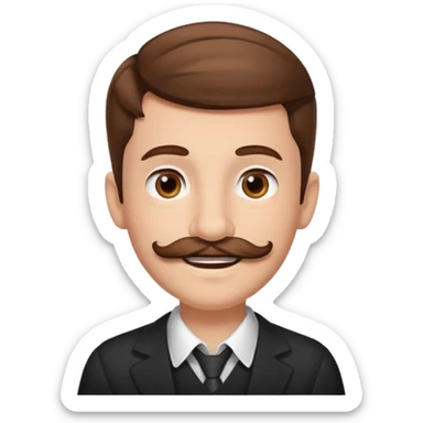 mustache Young boy,Big mustache. sticker