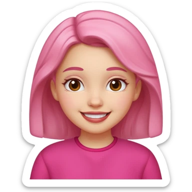 Lil tint girl pink and red sticker