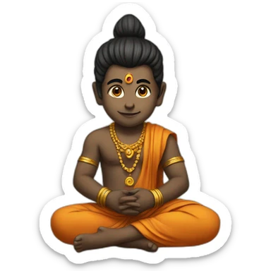 Mahadev in little child sticker