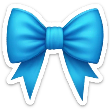 blue bow sticker
