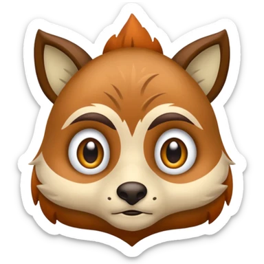 woodland spirit skeptical look with one brow raised sticker