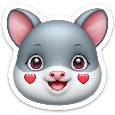 Vaquita con corazones en los ojos sticker