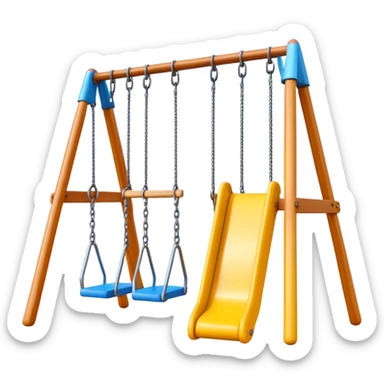 swing set at the playground sticker