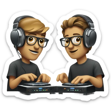 2 djs sticker
