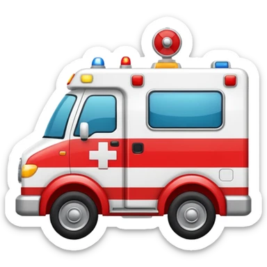 AMBULANCE  siren  sticker