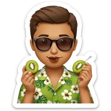 kiwi chilling sticker