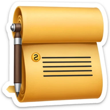 pergamino con historia sticker