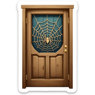 spider webs on door sticker