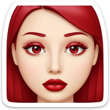 dark red kiss sticker