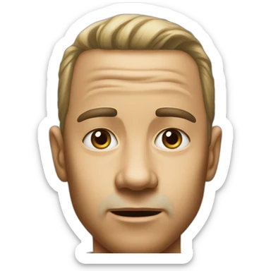 forrest gump run face sticker