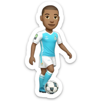 Mbappe avec le maillot de l'om sticker