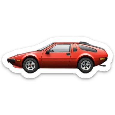 car alpine A310 V6 red sticker