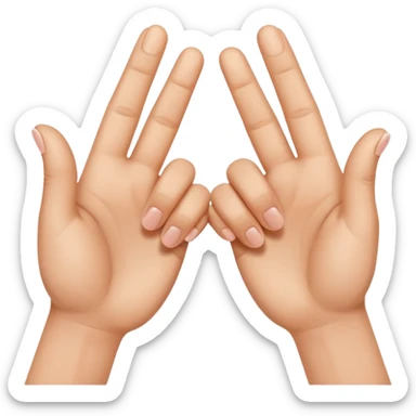 Corazón uniendo los dedos anular y pulgar entre dos manos sticker