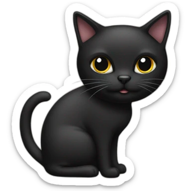 all-black-cat-body-cut-tail sticker