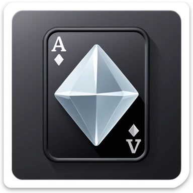 3d diamond shape matte black. diamond shape like on a playing card sticker