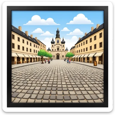 Central square sticker