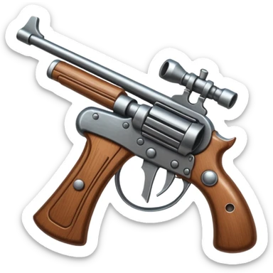 Gun with bow sticker