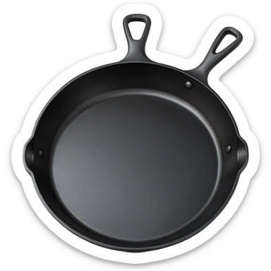 thrown cast iron skillet sticker