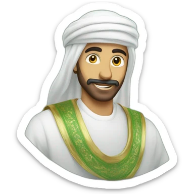 Arabe, avec de l’argent, plein de billets verts qui tombent du ciel sticker