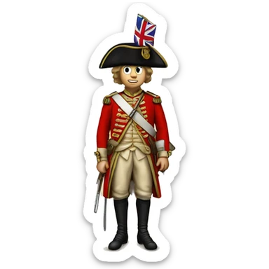 British red coat solider 1700 sticker