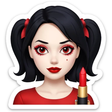 black haired harley queen sticker