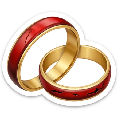 2 bloody wedding rings sticker