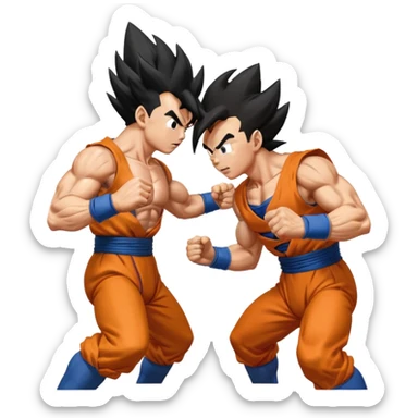 Goku punch Vegeta  sticker