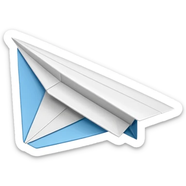 simple paper plane sticker