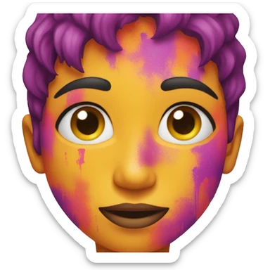 Holi color sticker