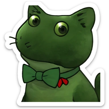 Cat that’s mewing sticker