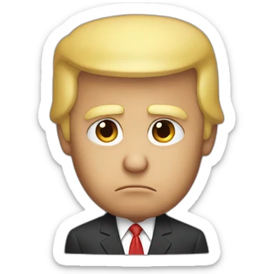 sad donald Trump sticker