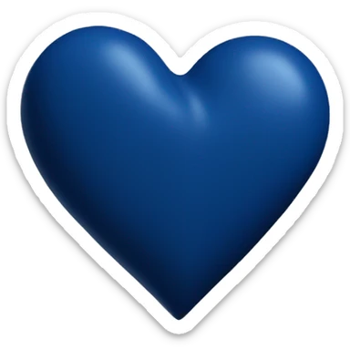 Dark blue basic heart sticker