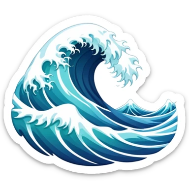 Sea waves sticker