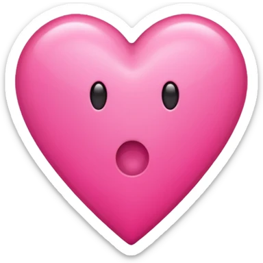 pink heart exclamation point sticker