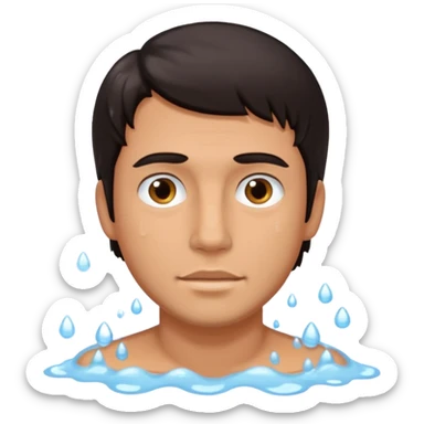 hair wash men  sticker