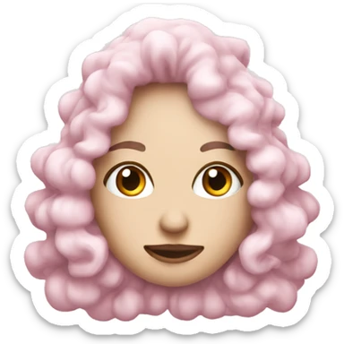 pale pink christmas sticker