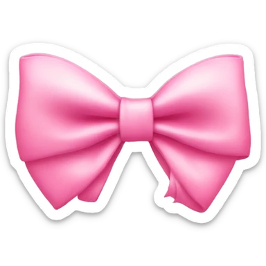 preppy pink bow sticker