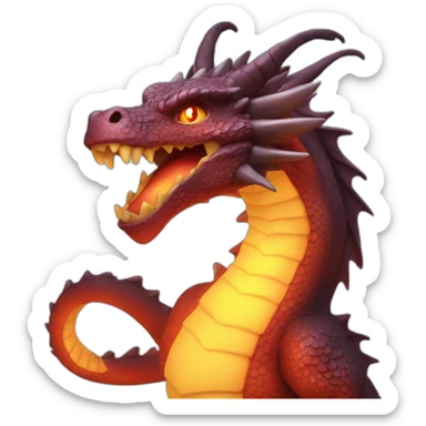 Dragon qui crache du feu sticker