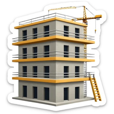 immeuble en construction sticker