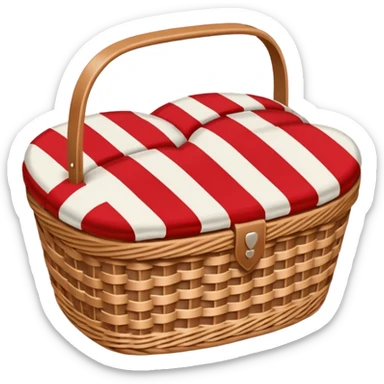 heart with spring picnic sticker