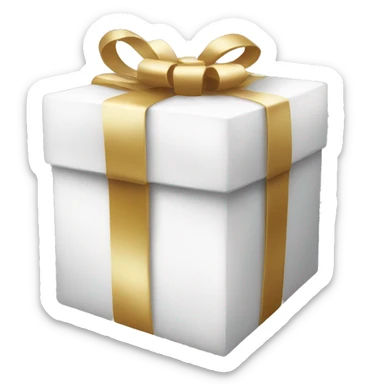 White aesthetic clean Christmas present sticker