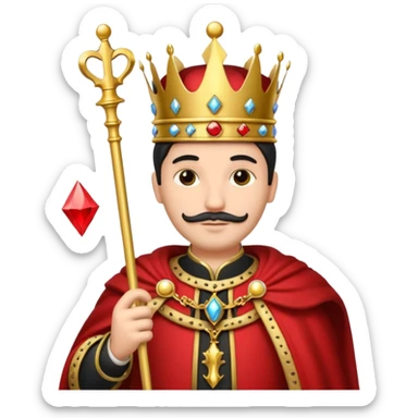 Solitaire card king sticker