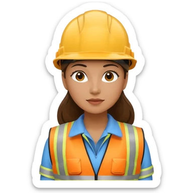 woman under construction sticker